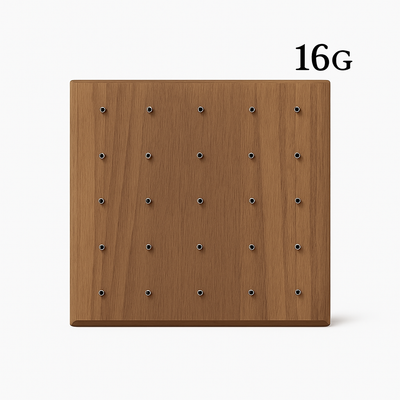 Drewniany ekspozytor na nakrętki do piercingu 16g