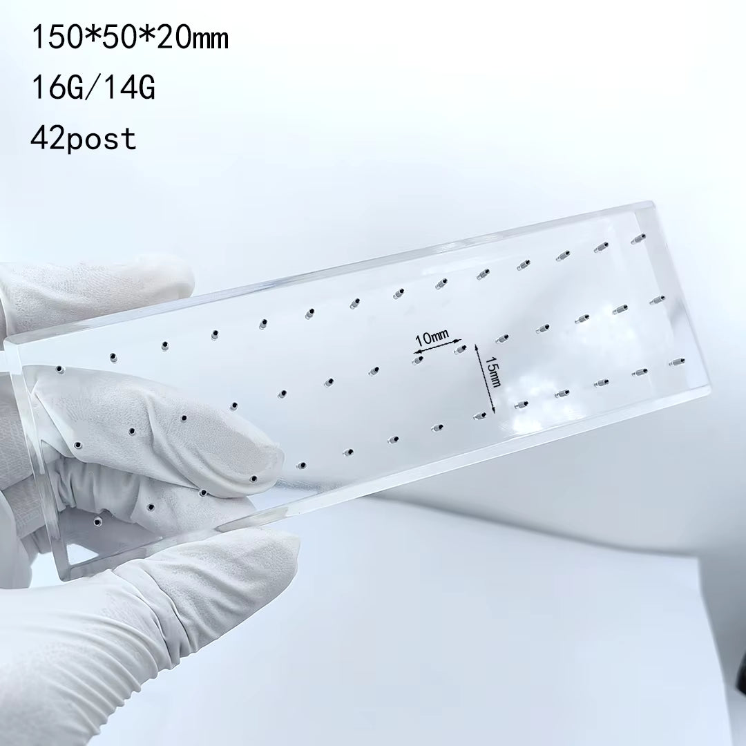 Acrylic Displays for Piercing Jewelry 150*50*20mm，42holes，16g  /Thredless