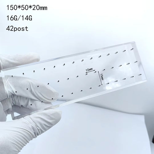 Acrylic Displays for Piercing Jewelry 150*50*20mm，42holes，16g  /Thredless