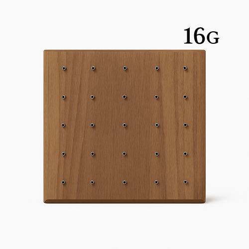 Black Walnut Solid Wood Display 100*100*20mm，36holes，16g