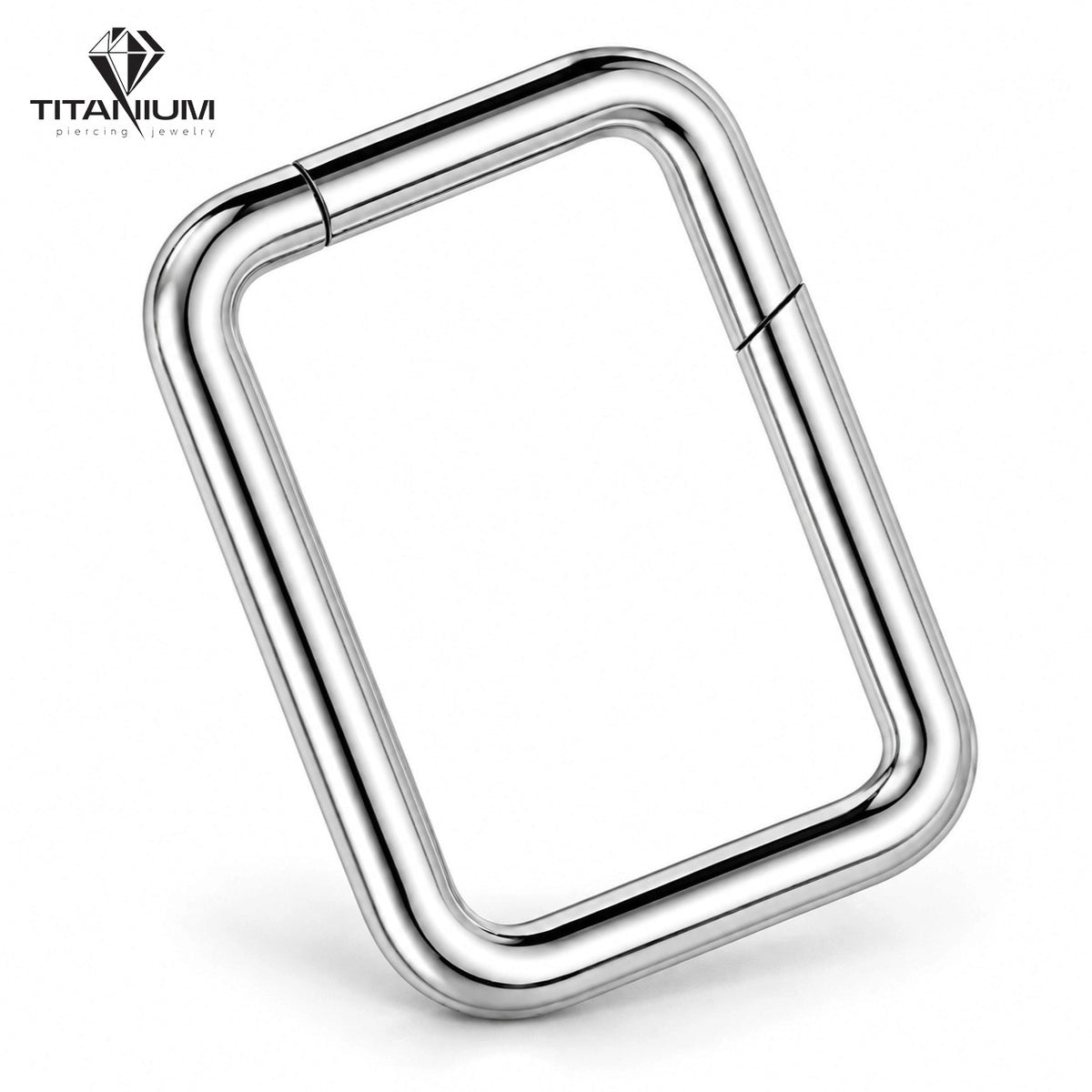 Rechteckiger Clicker-Ring in Gold oder Silber