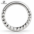 Titanium clicker-ring in goud of zilver