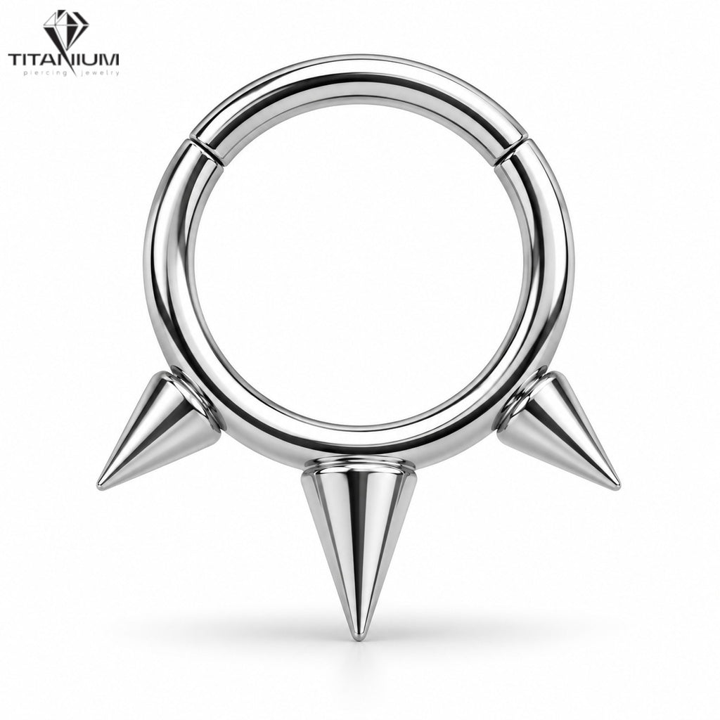 Clicker-Ring mit drei Kegeln in Gold oder Silber