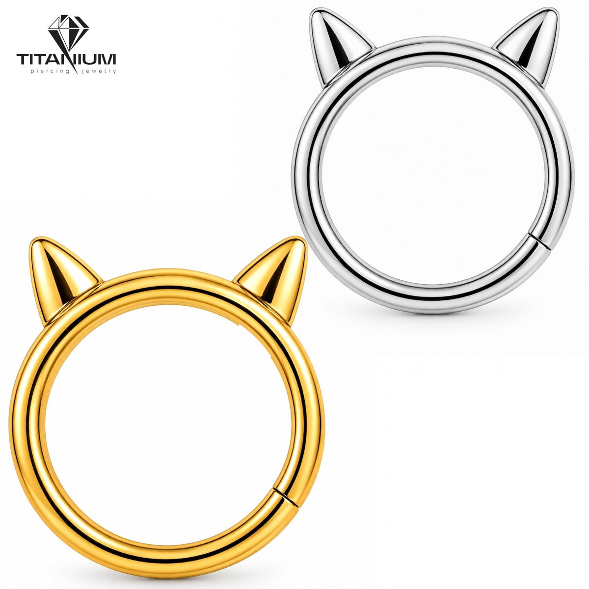 Clicker-Ring mit Katzenohrenmotiv