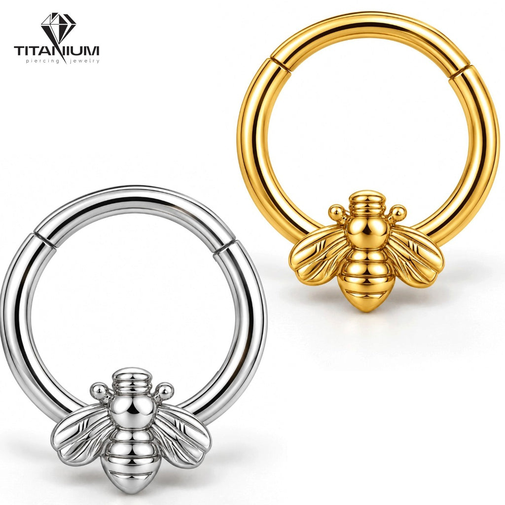 Titan-Clicker-Ring mit Bienenmotiv