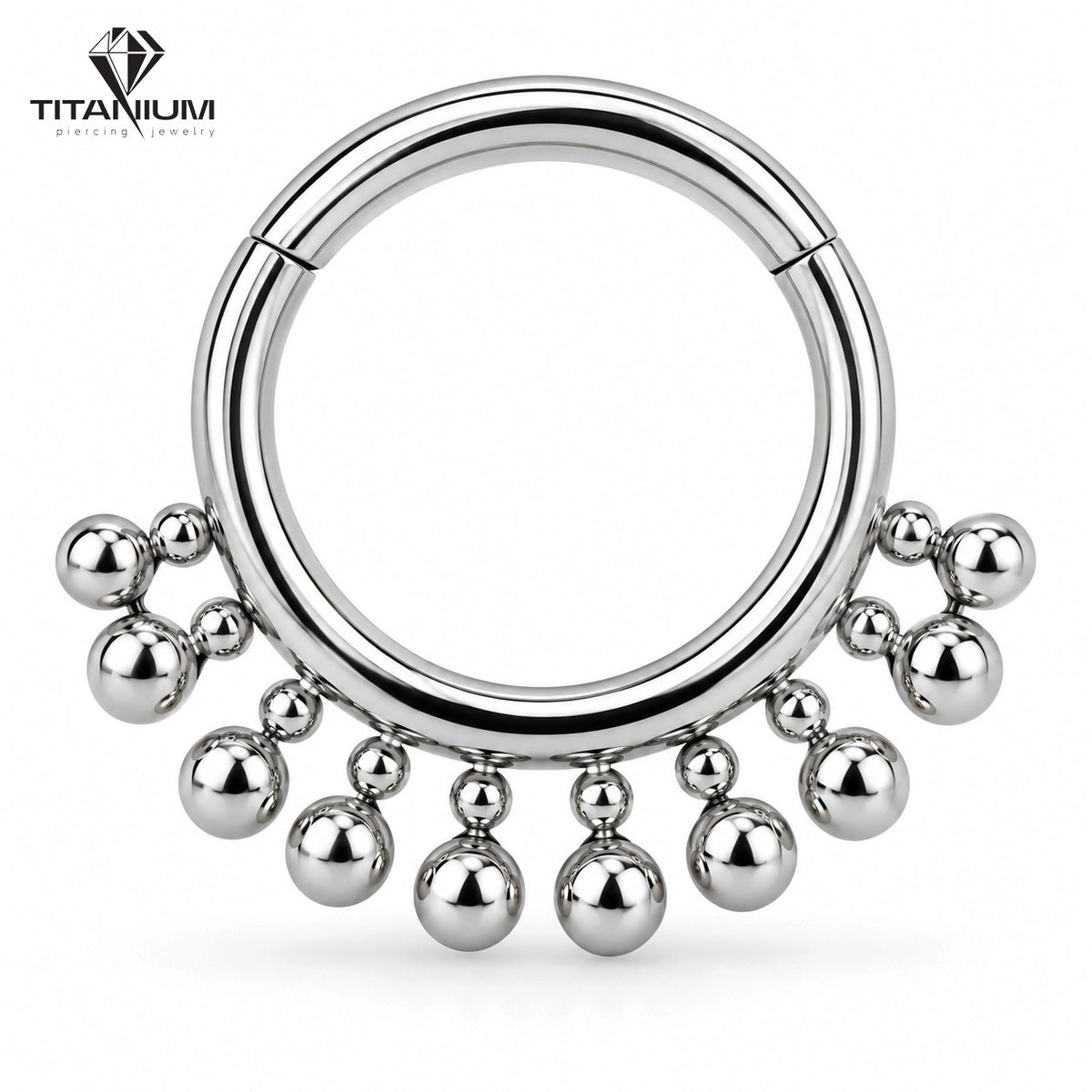 Clicker-Ring mit dekorativen Kügelchen