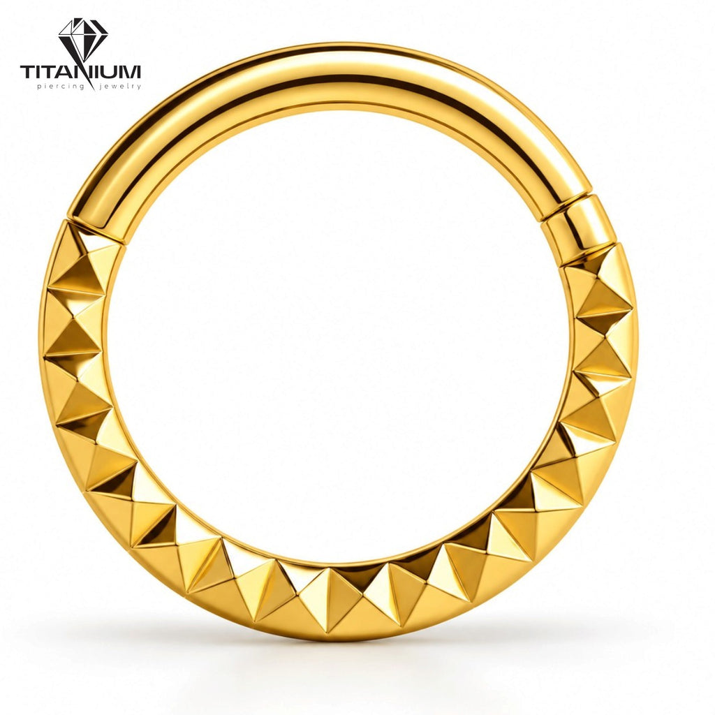 Titanium clicker-ring in goud of zilver