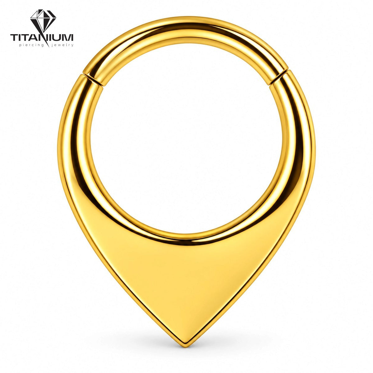 Titan-Clicker-Ohrring in Gold oder Silber