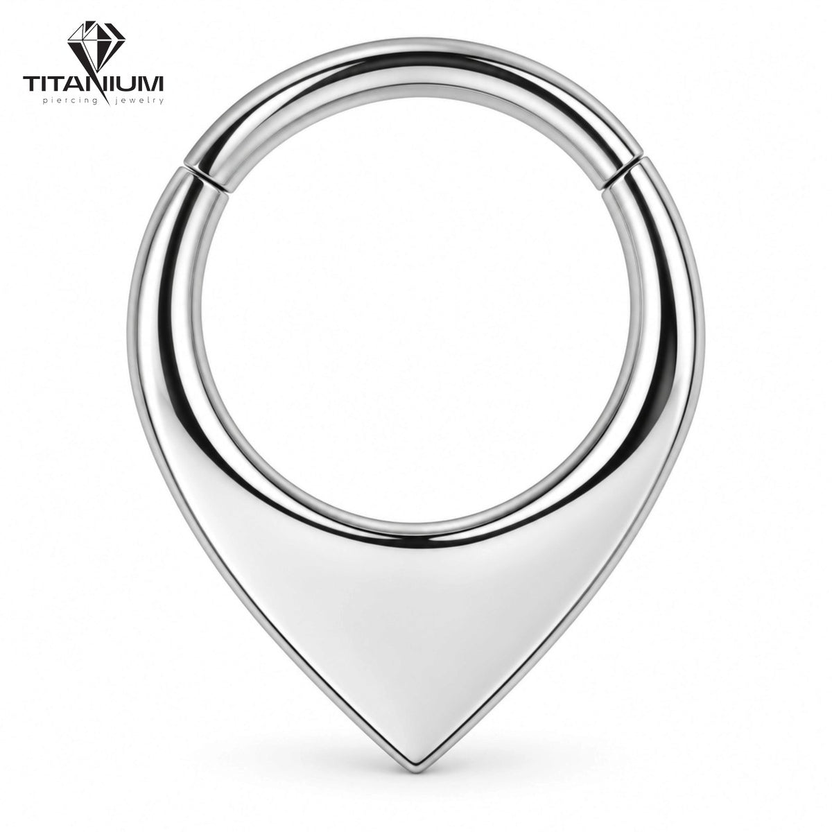 Titan-Clicker-Ohrring in Gold oder Silber