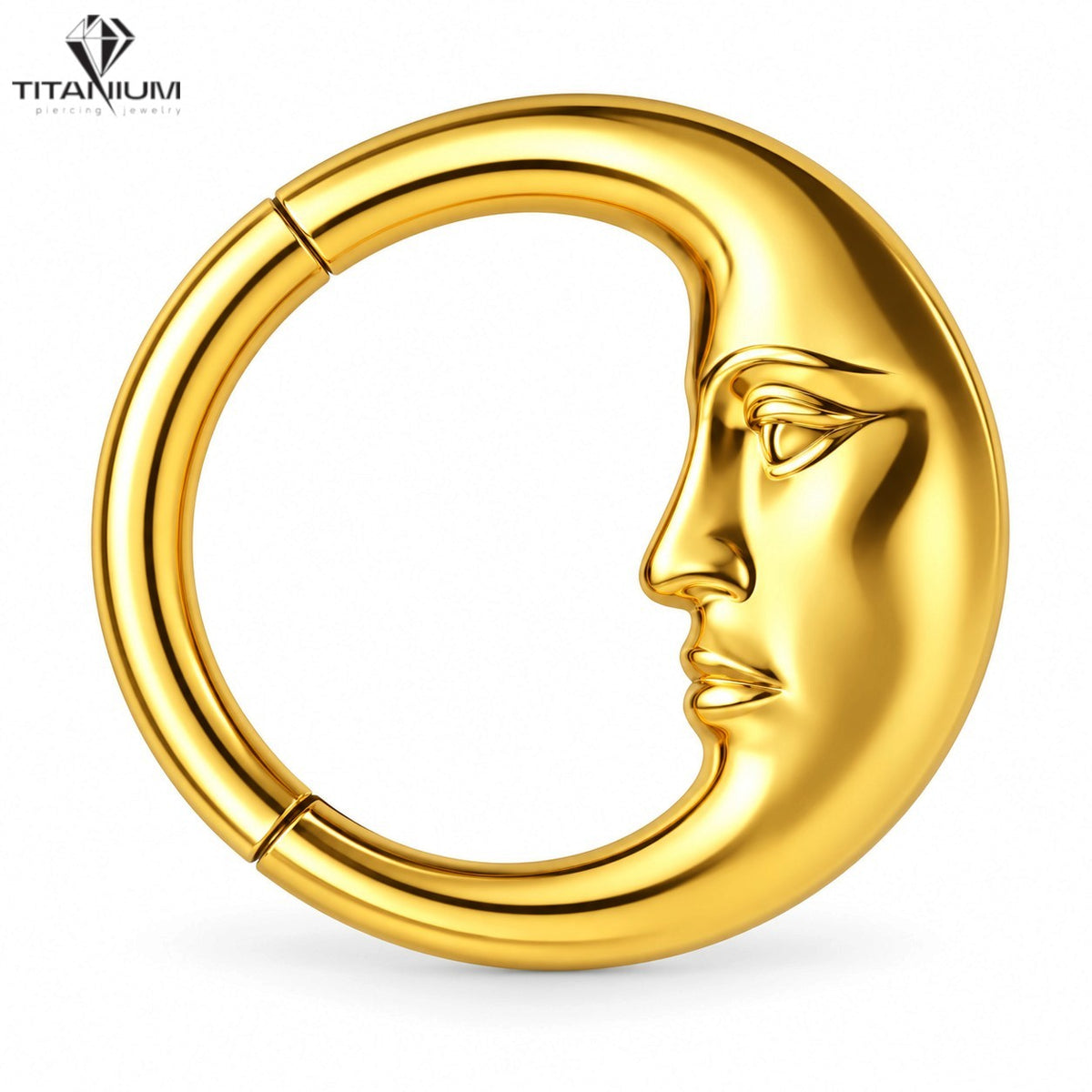 Titan-Clicker-Ring mit Mondmotiv