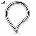 Titánový strieborný clicker piercing
