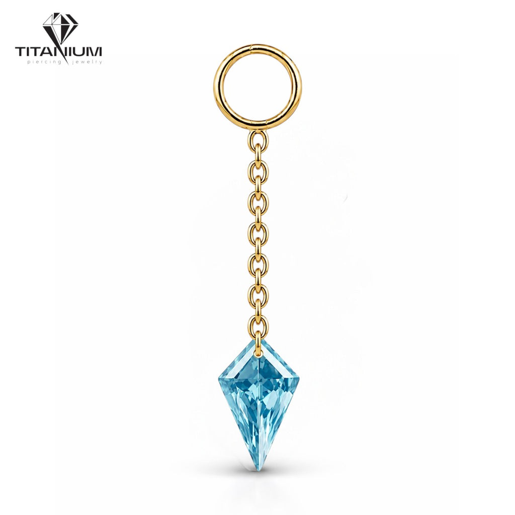 Elegancki wisiorek z łańcuszkiem i kryształem diamentowym – ujęcie 5