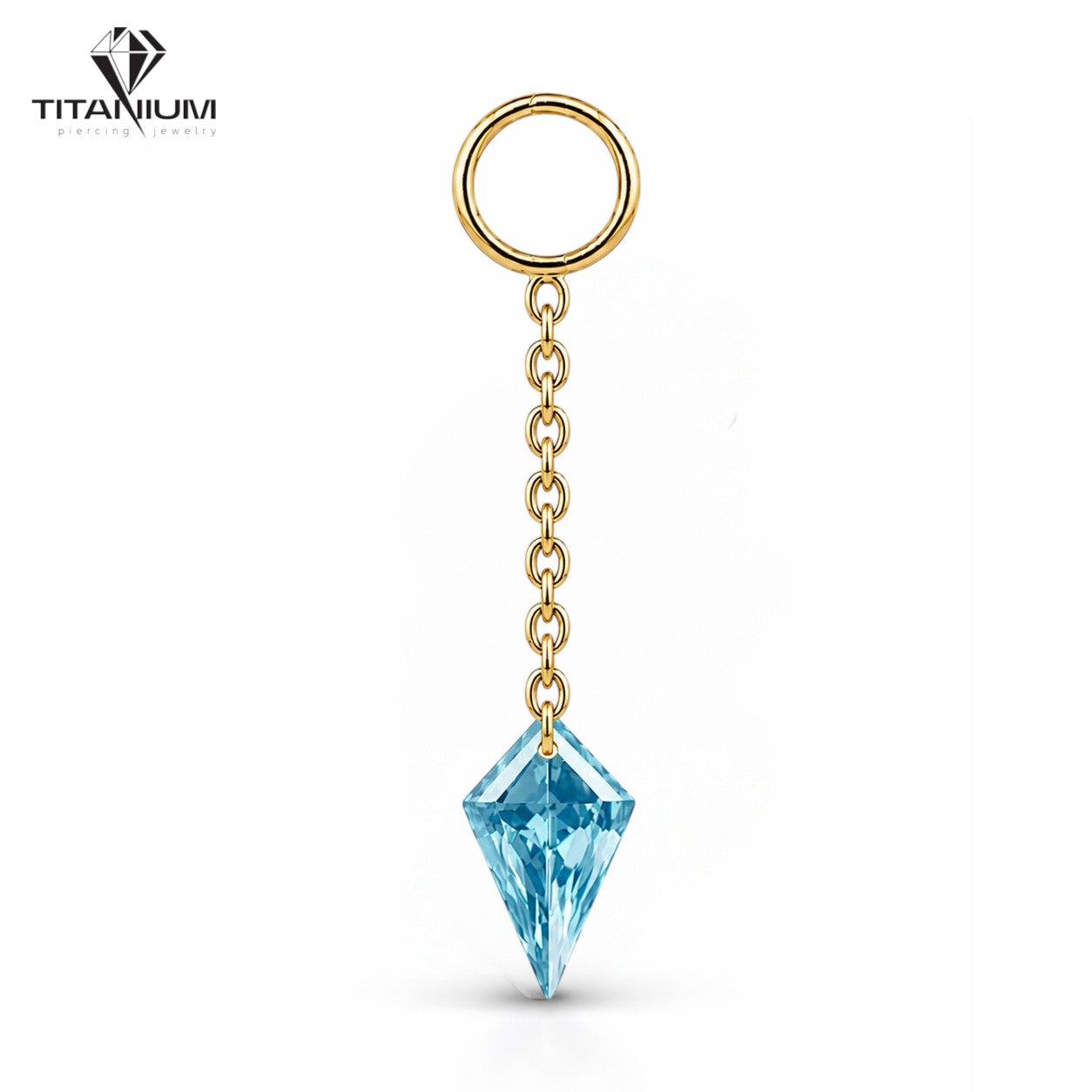 Elegancki wisiorek z łańcuszkiem i kryształem diamentowym.