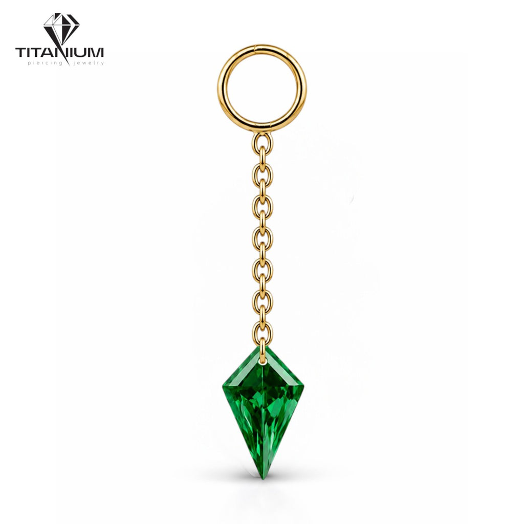 Elegancki wisiorek z łańcuszkiem i kryształem diamentowym – ujęcie 7