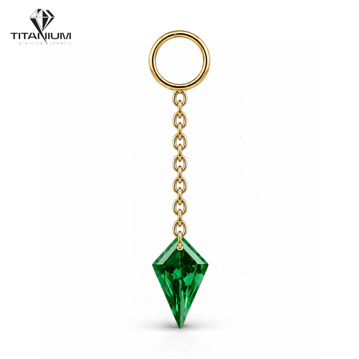 Elegancki wisiorek z łańcuszkiem i kryształem diamentowym.