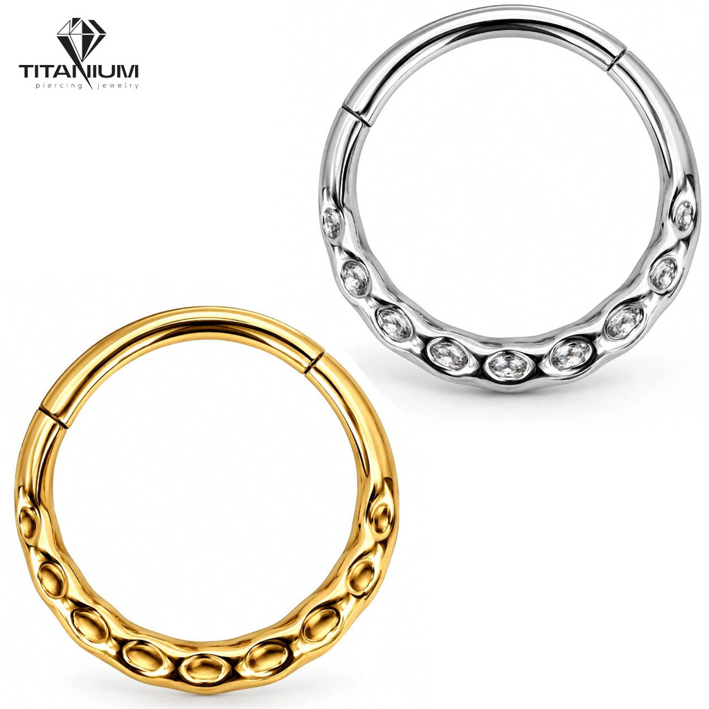 Tytanowe kółko do piercingu 1,2 mm – Silver i PVD Gold, Piercing69