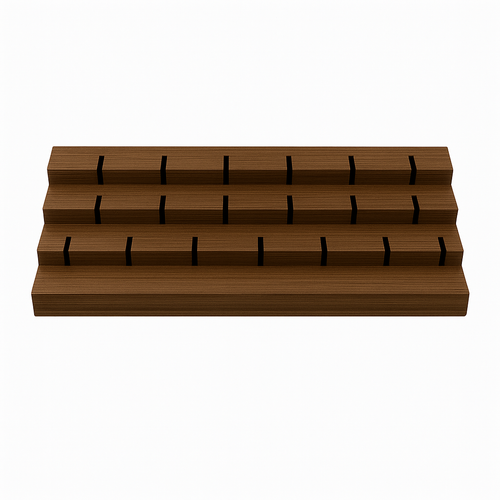 Black Walnut Solid Wood Display 145*60*24mm，20holes